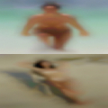 Naked girls stands